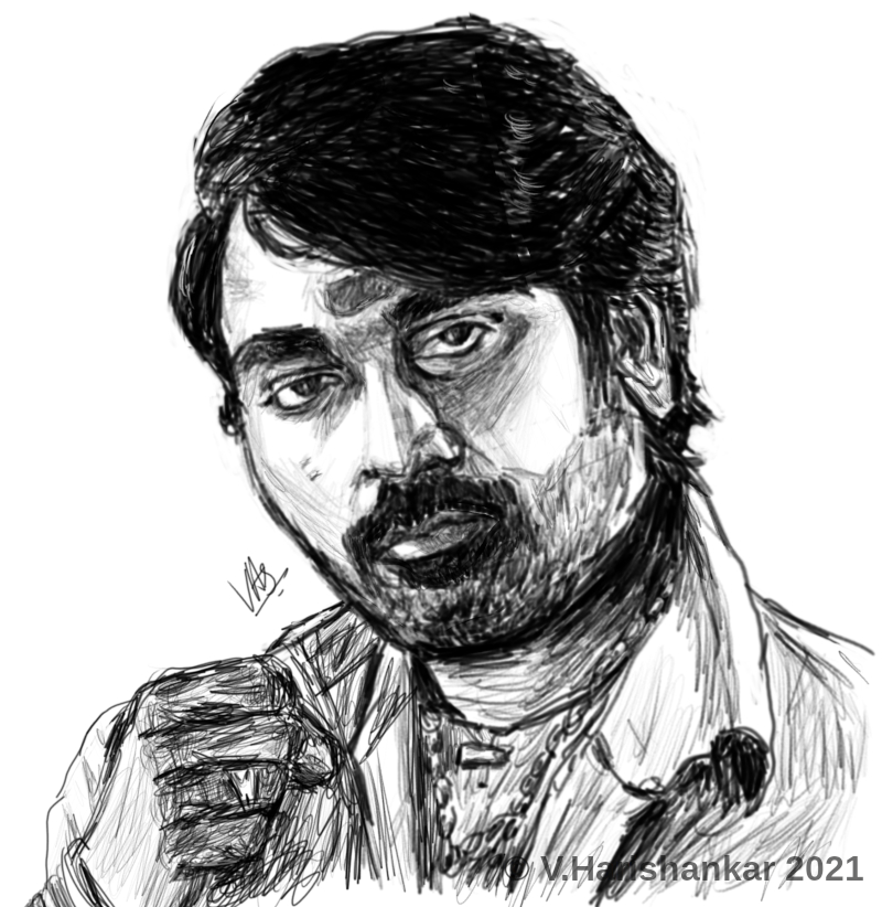 STENCIL ART| MASTER MOVIE BHAVANI|VIJAY SETHUPATHI|DRAWING| - YouTube