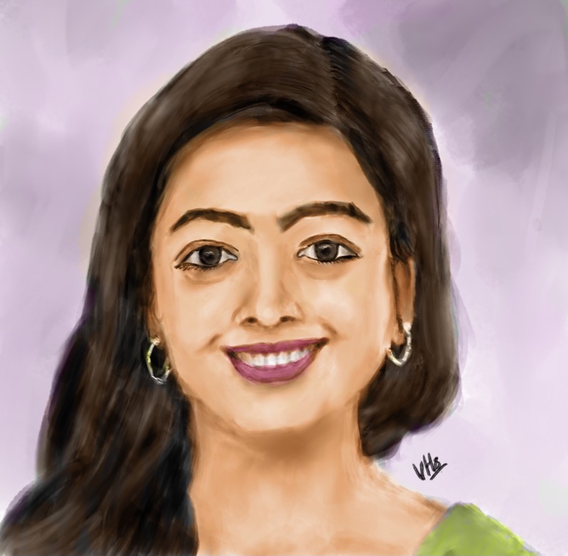 Rashmika Mandanna digital portrait 