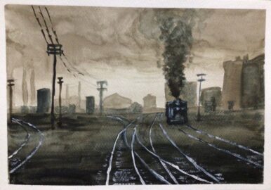 Steam era industrial landscape