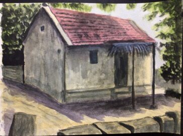 Village hut in rural India