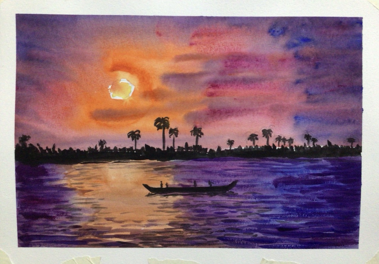 Sunset in the backwaters